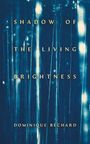 "SHADOW OF THE LIVING BRIGHTNESS DOMINIQUE BÉCHARD." Blaue, neblige Abstraktion mit vertikalen, leuchtenden Linien.