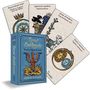 "Tarot Emblemata," "Decoding Magical Symbolism," mit fünf Tarotkarten: Weisheit, inspirierte Hilfe, himmlischer Samen, vereint.