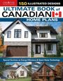 „Ultimate Book of Canadian Home Plans“, 150 Designs, Energieeffizienz, Smart Home. Vier moderne Häuser, herbstliche Umgebung.