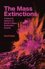 „The Mass Extinctions“ – Text in Pink und Orange mit dynamischem Farbmuster darunter.