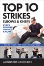 "Top 10 Strikes: Elbows & Knees. Every Fighter Should Know." Unten Text: "Muay Thai, Kung Fu, MMA, Sambo, Krav Maga, Karate".