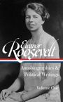 Text: "Eleanor Roosevelt: Autobiographies & Political Writings, Volume One." Schwarz-Weiß-Foto einer sitzenden Frau.