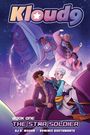Oben steht "Kloud9". Darunter "Book One: The Star Soldier". Zwei lächelnde Figuren sitzen, umgeben von weiteren Figuren.