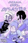 "DREAM GIRL DISASTER" steht oben. Eine Illustration zeigt drei Figuren streitend, eine hält eine Kamera. Unten "BALAZS LORINCZI".