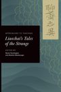 „Approaches to Teaching Liaozhai’s Tales of the Strange“, herausgegeben von Rania Huntington und Roland Altenburger. Rechts chinesische Schriftzeichen. Links grüne Wellenmuster.