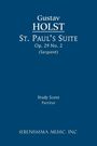 "Gustav Holst, St. Paul's Suite Op. 29 No. 2 (Sargeant), Study Score Partitur, Serenissima Music, Inc." Auf blauem Hintergrund.