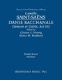 „Nieweg Critical Performance Editions“, Camille Saint-Saëns, „Danse Bacchanale“, „Study Score Partitur“, „Serenissima Music, Inc.“, blauer Hintergrund.
