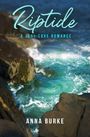 „Riptide: A Seal Cove Romance“ von Anna Burke. Zeigt Wellen, die gegen felsige Klippen schlagen.