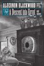 "Algernon Blackwood: A Descent into Egypt", ein skurriles Bild mit Pharaoschlange, großem Auge und antiken Urnen.
