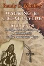 Titel: "Walking the Great Divide" von Randy S. Woodley. Bild zeigt einen älteren Mann und ein Kreuz auf einem Blattmotiv.