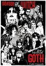 „Season of the Witch“, „The Birth of Goth“, Cathi Unsworth. Schwarz-weiße Illustration mit Gothic-Figuren.