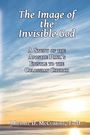 "The Image of the Invisible God" und weitere Titel auf blauem Himmel, Sonnenuntergang über ruhigem Wasser darunter.