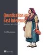 "Quantization and Fast Inference" in Orange, darunter "A practitioner's guide to efficient AI". Illustration: Frau mit Krügen.