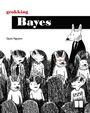 Text: „grokking Bayes“ oben in Schwarz und Rot, „Quan Nguyen“ links unten. Illustration von Tieren im Publikum.