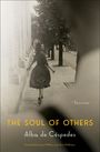 "Stories. THE SOUL OF OTHERS. Alba de Céspedes." Eine Frau in einem Kleid läuft auf einer Baumallee entlang.