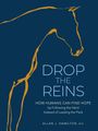 Text: "Drop the Reins: How Humans Can Find Hope by Following the Herd Instead of Leading the Pack" von Allan J. Hamilton. 

Illustration: Ein stilisiertes Pferd in Orange auf dunkelblauem Hintergrund.