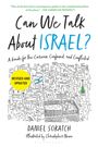 „Can We Talk About Israel?“ ist oben zentriert. Darunter eine Skizze einer Stadt mit einer israelischen Flagge.