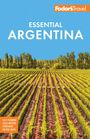 "Fodor's Travel", "ESSENTIAL ARGENTINA". Weinberge vor einer Baumreihe, blauer Himmel.