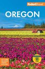 "OREGON" steht groß über bunten Blumenfeldern mit Traktor, im Hintergrund ein schneebedeckter Berg.