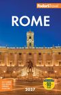 "ROME" in großen Buchstaben, darunter ein beleuchteter Platz mit Statue, Gebäude im Hintergrund. Oben "Fodor's Travel".