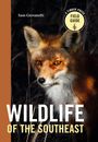 Die Texte "Sam Giovanetti", "WILDLIFE OF THE SOUTHEAST". Ein Feldführer mit Tierfoto, zeigt einen Fuchs in der Natur.