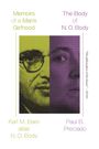 Texte: "Memoirs of a Man’s Girlhood", "The Body of N. O. Body", "Karl M. Baer alias N. O. Body", "Paul B. Preciado". Gesicht in Gelb-Lila.