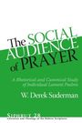 „The Social Audience of Prayer“, „W. Derek Suderman“, Titel in Weiß und Grün, Hintergrund zweifarbig geteilt.