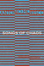 „SONGS OF CHAOS“ in der Mitte, Autorenname oben, Übersetzer unten. Hintergrund aus roten und blauen Streifen.