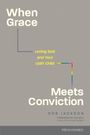 "When Grace Meets Conviction: Loving God and Your LGBT Child." Grauer Hintergrund, minimalistische bunte Linien.