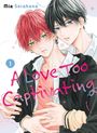 „A Love Too Captivating“, „Mia Sorahana“. Zwei junge Männer, eng umarmt, mit intensiven Blicken, einer hat rote, der andere schwarze Haare.