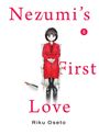 "Nezumi's First Love", japanische Schriftzeichen, Illustration eines Mädchens im roten Kleid auf einem Stuhl.