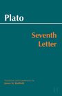 Text: "Plato Seventh Letter Translation and Commentary by James M. Redfield." Grüner Hintergrund, klassischer Buchumschlag.