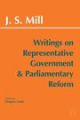 Titel: "J. S. Mill: Writings on Representative Government & Parliamentary Reform", herausgegeben von Gregory Conti. Orange Hintergrund.