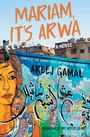 Text: "MARIAM, IT'S ARWA" und "AREEJ GAMAL". Illustration: Frau, buntes Graffiti. Hintergrund: Gebäude mit Satellitenschüsseln.