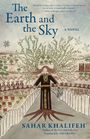 Buchtitel "The Earth and the Sky" von Sahar Khalifeh. Illustration: Frau im traditionellem Kleid, umgeben von Natur.