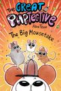 "The Great Puptective: The Big Mousetake" von Alina Tysoe. Drei fröhliche Mäuse, eine in der Mitte springt.