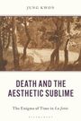 Titel: "Death and the Aesthetic Sublime". Autor: Jung Kwon. Illustration eines Waldes in Brauntönen.