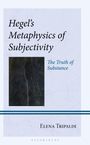 "Hegel's Metaphysics of Subjectivity" und "The Truth of Substance". Ein schwarzes Rechteck mit feinen Linien. Unten: "Elena Tripaldi".