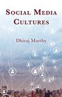 „Social Media Cultures“ von Dhiraj Murthy. Vernetzte Symbole vor Stadtsilhouette im Hintergrund.