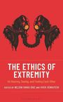 "The Ethics of Extremity", roter Hintergrund, zwei schwarze Gasmasken oben, entwickelt von Nelson Varas-Díaz und Vivek Venkatesh.