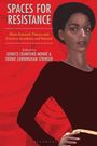 "Spaces for Resistance", "Black Feminist Theory and Praxis in Academia and Beyond", rote Illustration einer Frau.
