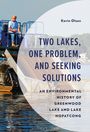 Der Titel lautet: "Two Lakes, One Problem, and Seeking Solutions". Ein Mann sitzt auf einer Maschine am Seeufer.