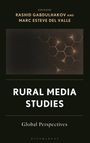 Text: "Rural Media Studies", "Global Perspectives". Dunkler Hintergrund mit hexagonalen, goldenen Mustern.