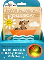 Editors of Silver Dolphin Books: Touch and Trace Nursery Rhymes: Row, Row, Row Your Boat Bath Book & Baby Duck Gift Set, Buch