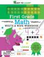 Editors of Silver Dolphin Books: Ready to Learn: First Grade Math Write & Wipe Workbook with Popper, Buch