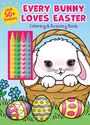 Editors of Silver Dolphin Books: Every Bunny Loves Easter Coloring & Activity Book with 4 Crayons and 50+ Stickers, Buch