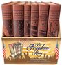 Box mit Büchern: "Let Freedom Ring". Enthält Werke von Douglas, Franklin, Paine, Hamilton und Texte zur US-Verfassung.