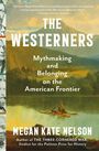 "The Westerners: Mythmaking and Belonging on the American Frontier" steht über einer Illustration von Menschen auf einem Floß.