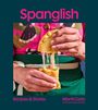 „Spanglish: Recipes & Stories“, Monti Carlo. Person hält Teigtasche mit Käsefäden. Farbig gemusterte Kleidung.