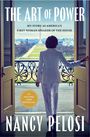 „THE ART OF POWER“, „MY STORY AS AMERICA'S FIRST WOMAN SPEAKER OF THE HOUSE“, „NANCY PELOSI“. Person in weißem Anzug schaut auf Washington D.C.